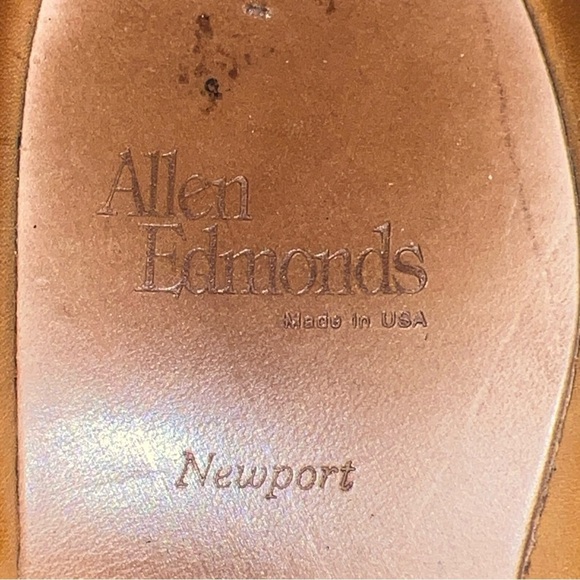 Men's Allen Edmonds Newport Black Leather Tassel Dress Loafers Shoes sz US 8.5E - Picture 12 of 12